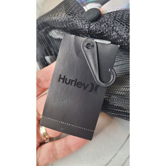 Hurley Men's Balboa Black Snapback Trucker Hat With Floral Designs New w/ Tag - Picture 7 of 7